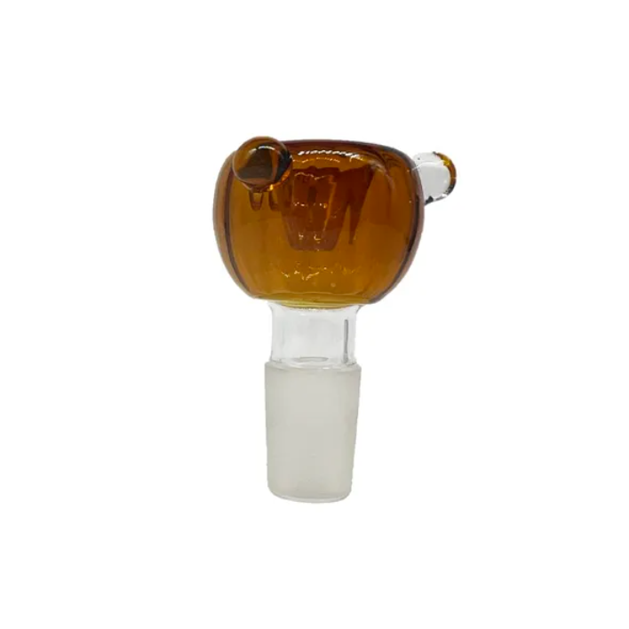 14mm Glass Cone Piece Amber
