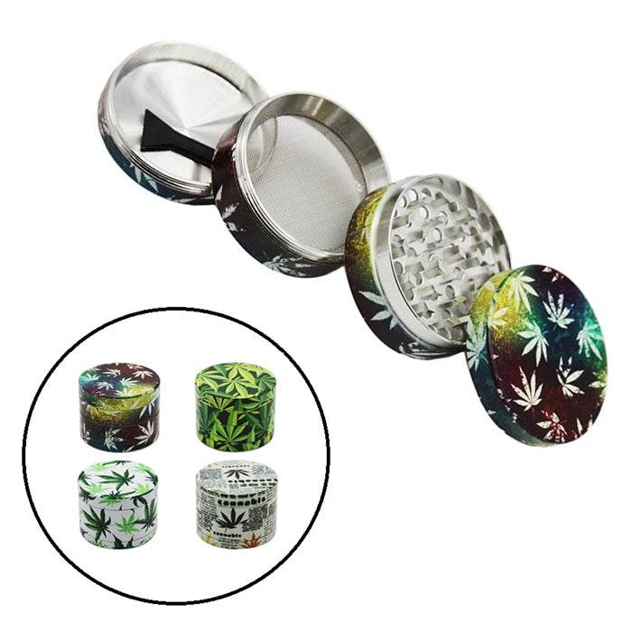 3D Design Laser Cut 4 Piece Grinder 50mm - Bong Empire