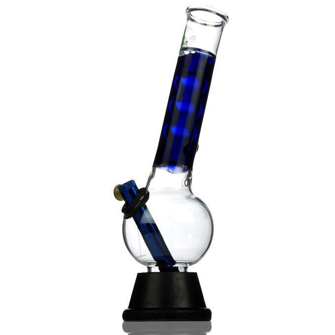 Agung Smartie Glass Bong with Blue Coolant Chamber 28cm