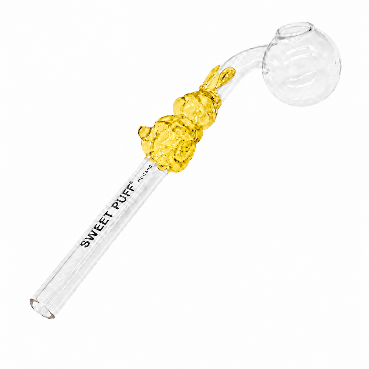 Bunny Sweet Puff Glass Pipe 14cm Yellow