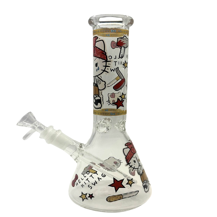 Hello Kitty Red Bandana Beaker Glass Bong 25cm