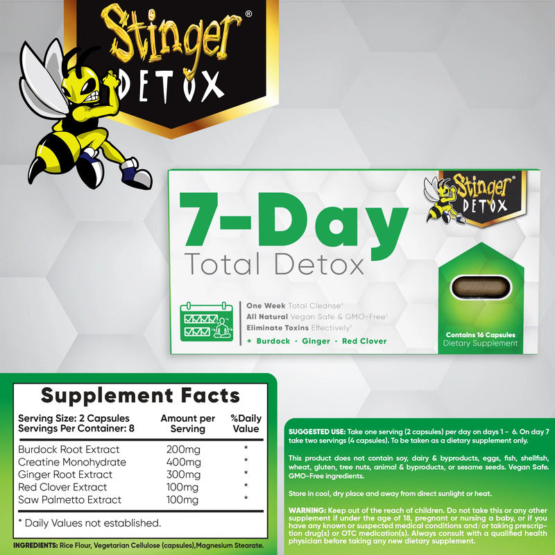 Stinger 7-Day Tablets Total Detox Permanent Cleanser