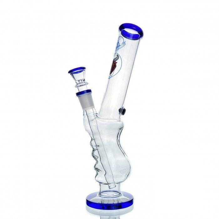 Agung Angry Bull Gripper Glass Bong 29cm Blue - Bong Empire