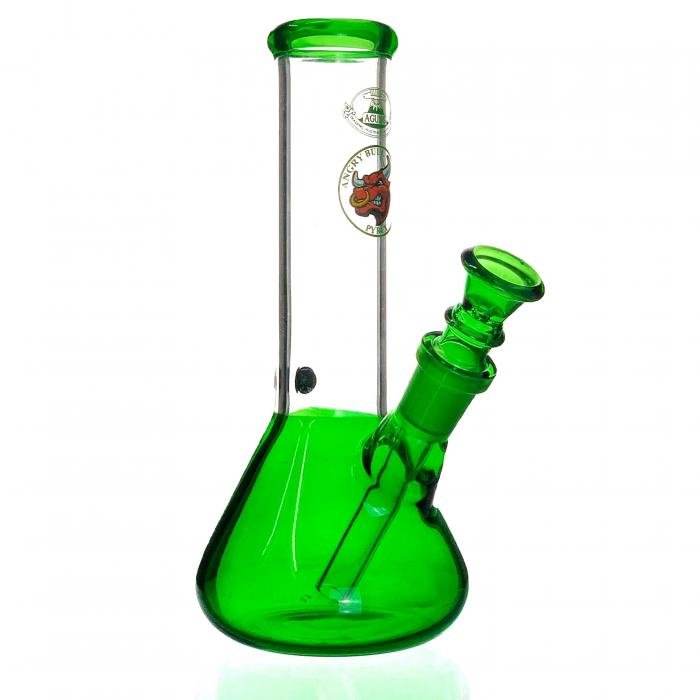 Agung Bright Beaker Glass Bong 20cm Green - Bong Empire