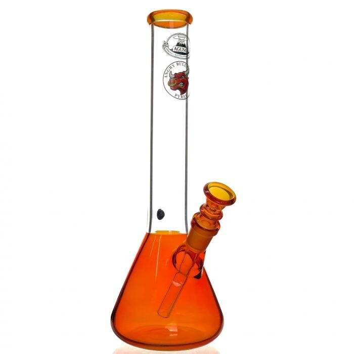 Agung Bright Beaker Glass Bong 30cm Amber - Bong Empire