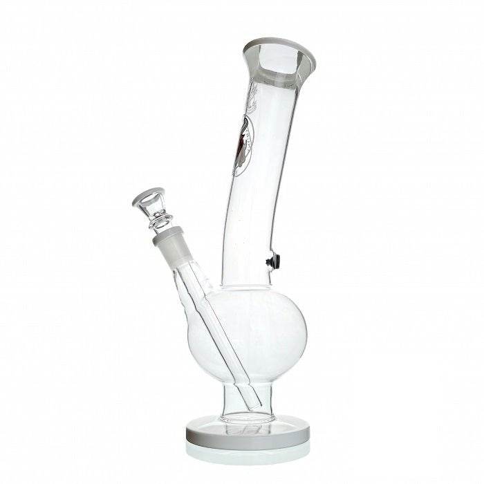Agung Bull Bubble Glass Bong 31cm White - Bong Empire