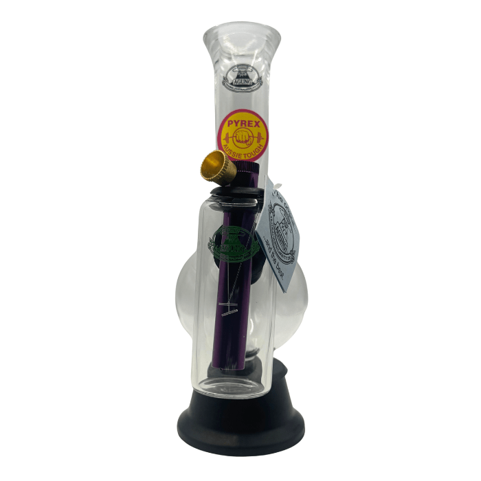 Agung Cheech Double Chamber Glass Bong 24cm - Bong Empire