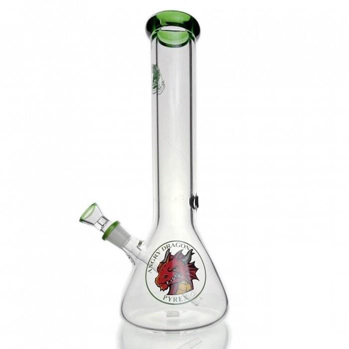 Agung Dragon Beaker Glass Bong 35cm Green - Bong Empire