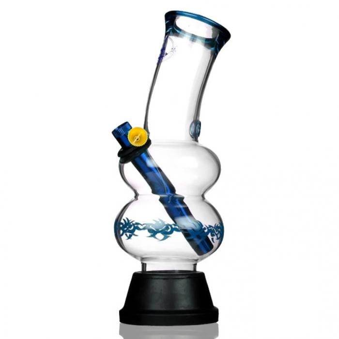 Agung Double Bubble Glass Bong 24cm - Bong Empire