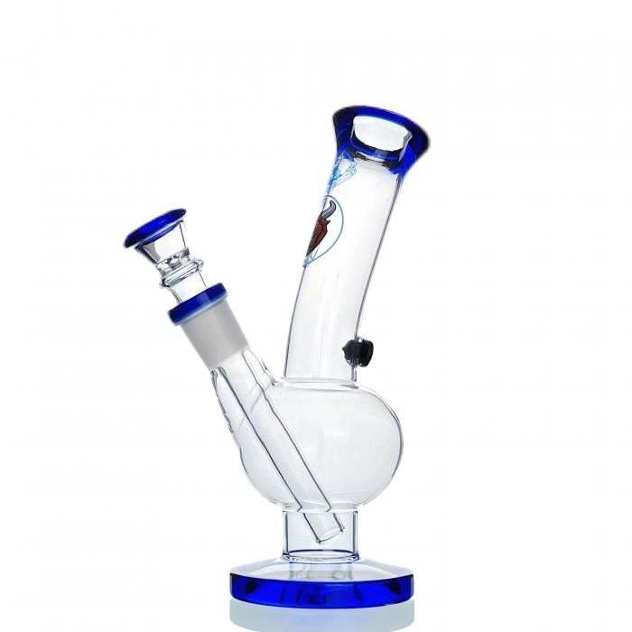 Agung Little Angry Bull Glass Bong 20cm Blue - Bong Empire