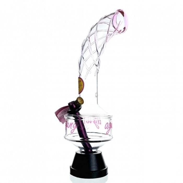 Agung Swirl Glass Bong 34cm Pink - Bong Empire