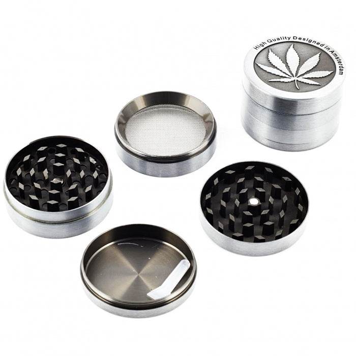 Amsterdam Zinc Alloy 4 Piece Grinder 52mm - Bong Empire