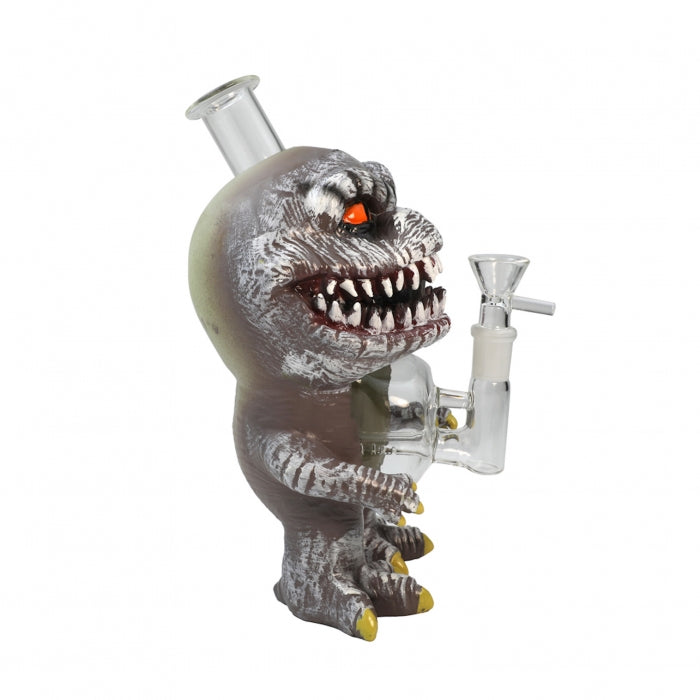 Devil Dinosaur Silicone Glass Water pipe 23cm
