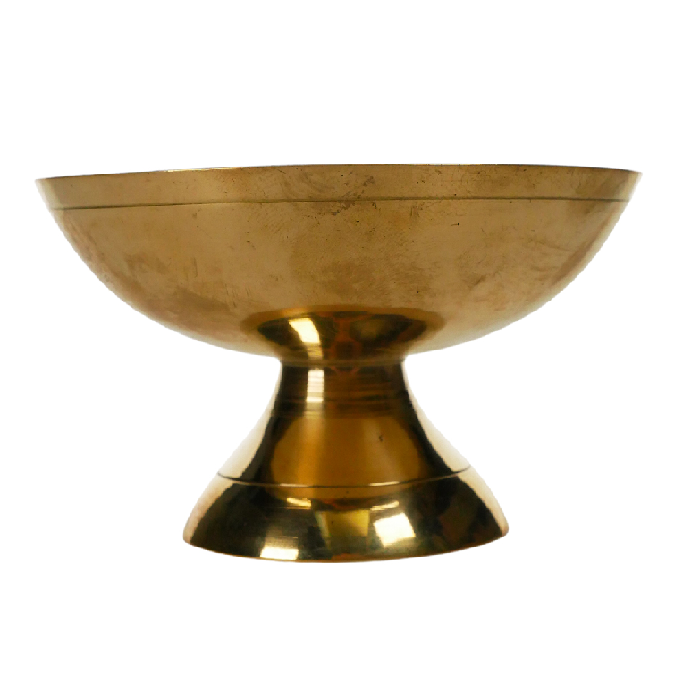 Agung Brass Bowl with Leaf Design