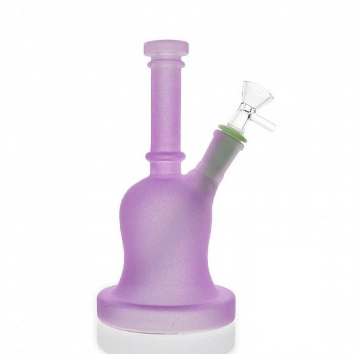 Frosted Luminous Bell Glass Bong 21cm - Bong Empire