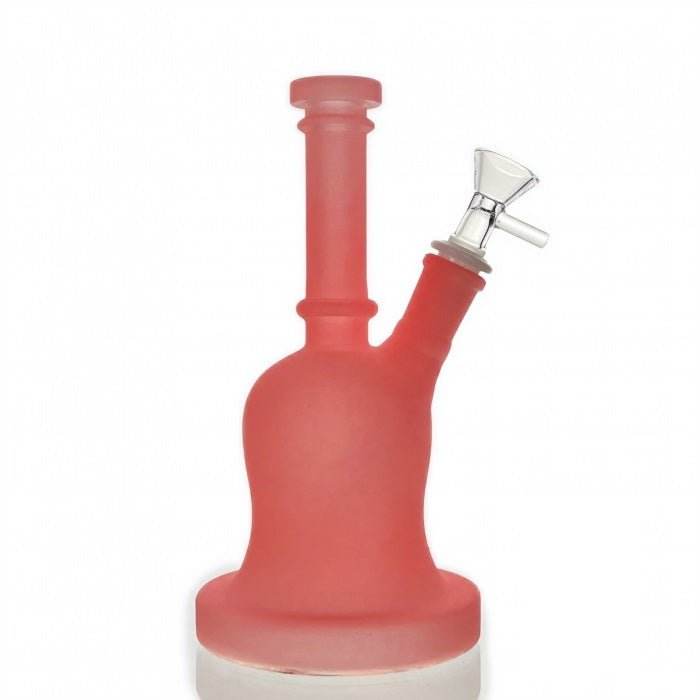 Frosted Luminous Bell Glass Bong 21cm - Bong Empire