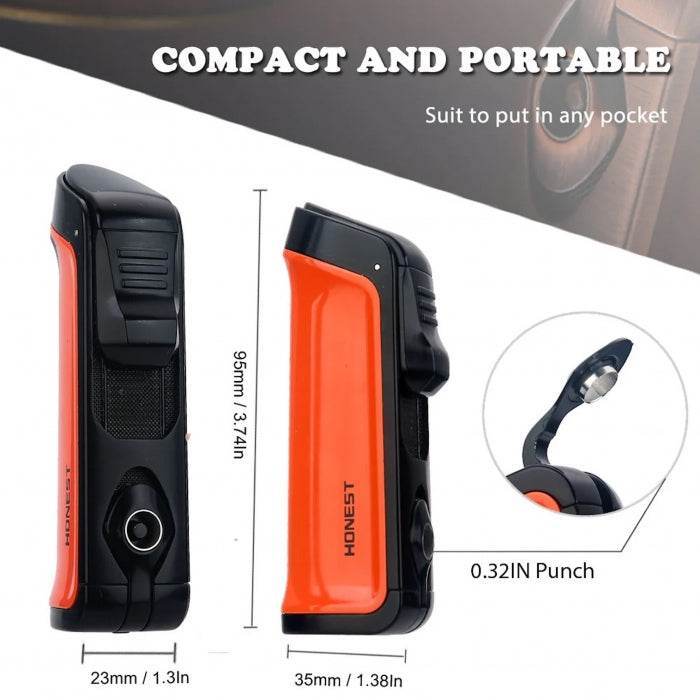 Honest Refillable Triple Jet Torch Lighter