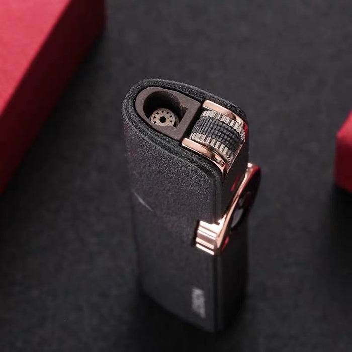 JOBON Matte Black Flint Lit Slim Jet Lighter - Bong Empire