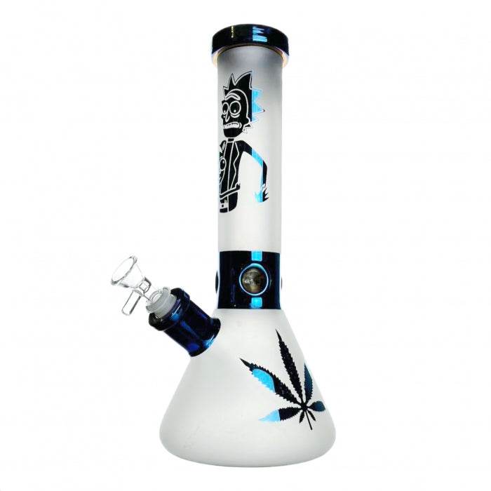 WEGE Rick And Morty Ice Catcher Beaker Water Pipe 32cm Blue - Bong Empire