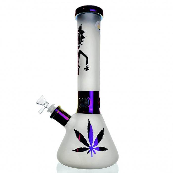 WEGE Rick And Morty Ice Catcher Beaker Water Pipe 32cm Purple - Bong Empire