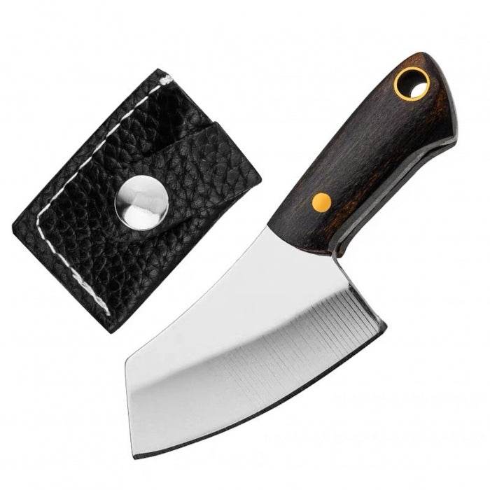 Stainless Steel Mini Knife With Sheath Keychain Set L - Bong Empire