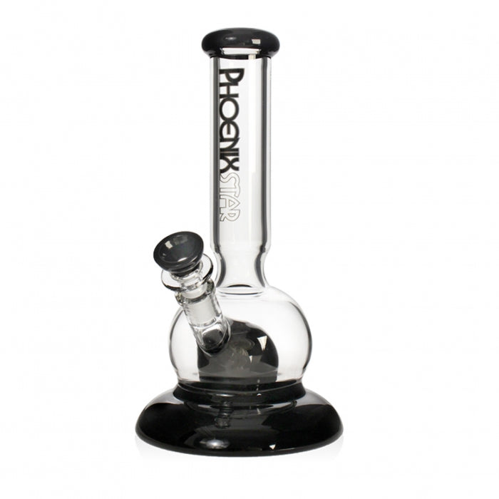 Phoenix Star Full Glass Bubble Bong 26cm Black - Bong Empire