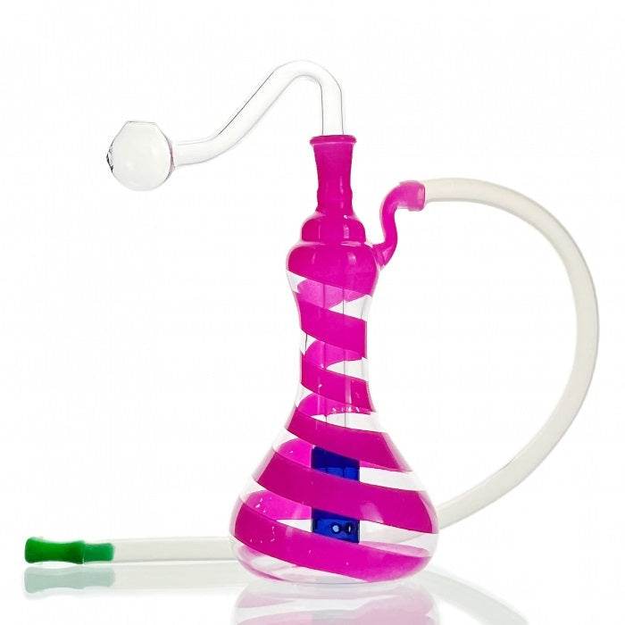 Pink Vase Lamp Glass Water Pipe 14cm - Bong Empire