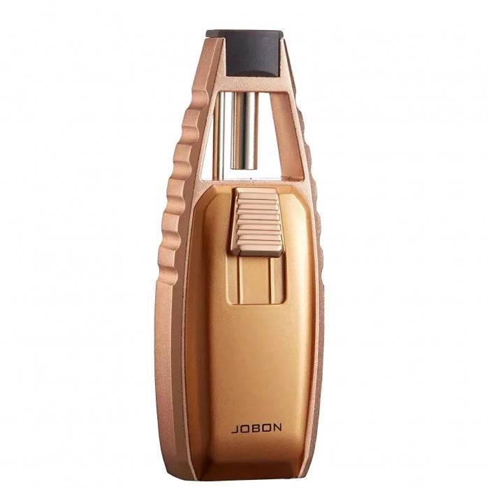 Jobon Brand Butane Gas Lighter Blue Flame Turbo Torch Jet Cigar Lighter Gold gold