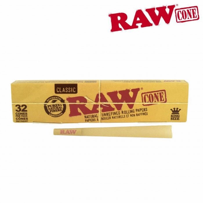 Raw Classic 1 1/4 Pre - Rolled Cones 32 Pack - Bong Empire