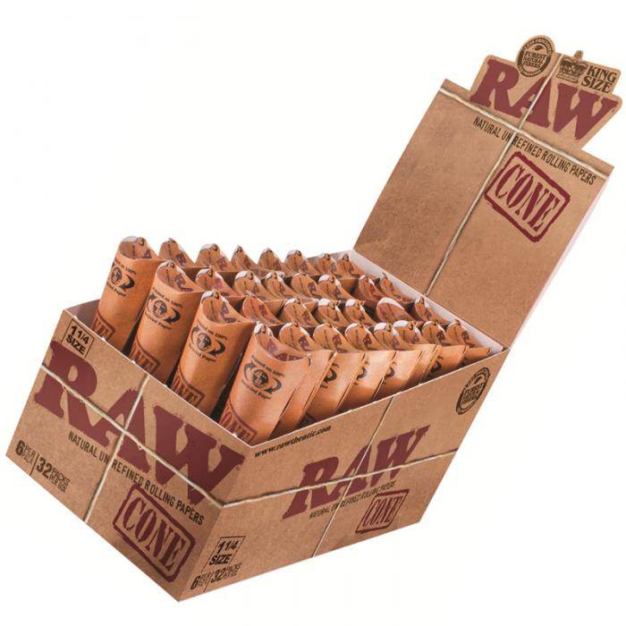 Raw Classic 1 1/4 Pre - Rolled Cones 6 Pack - Bong Empire