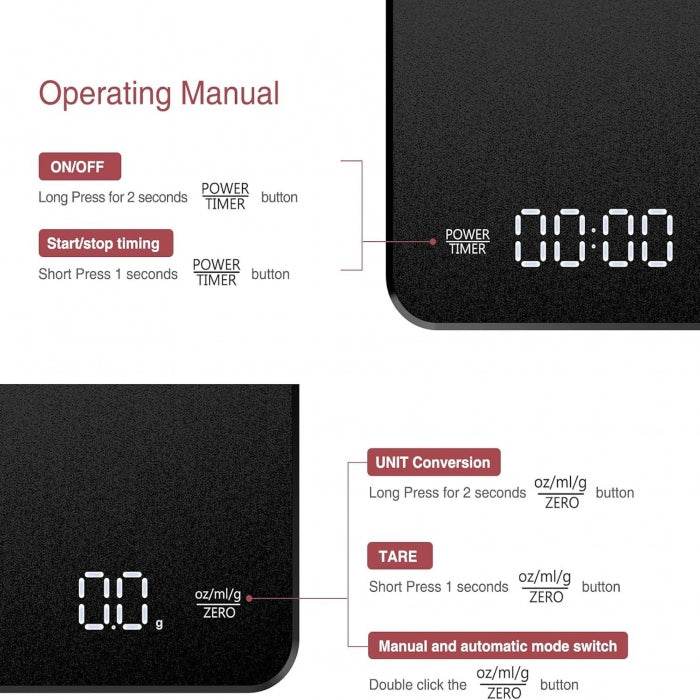 USB Coffee Scale with Timer 0.1g_3000g - Bong Empire