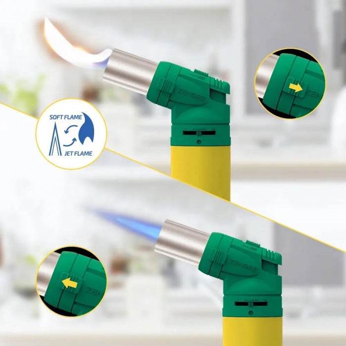 Zengaz Rasta Dual Flame Burner Jet Lighter - Bong Empire