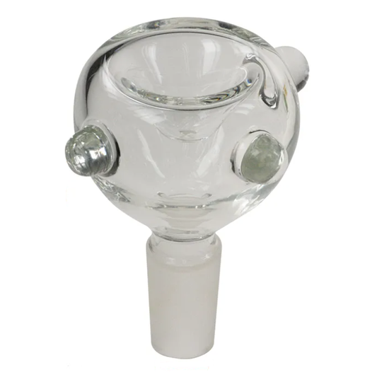 14mm Egg Stone Age Clear Glass Cone Piece