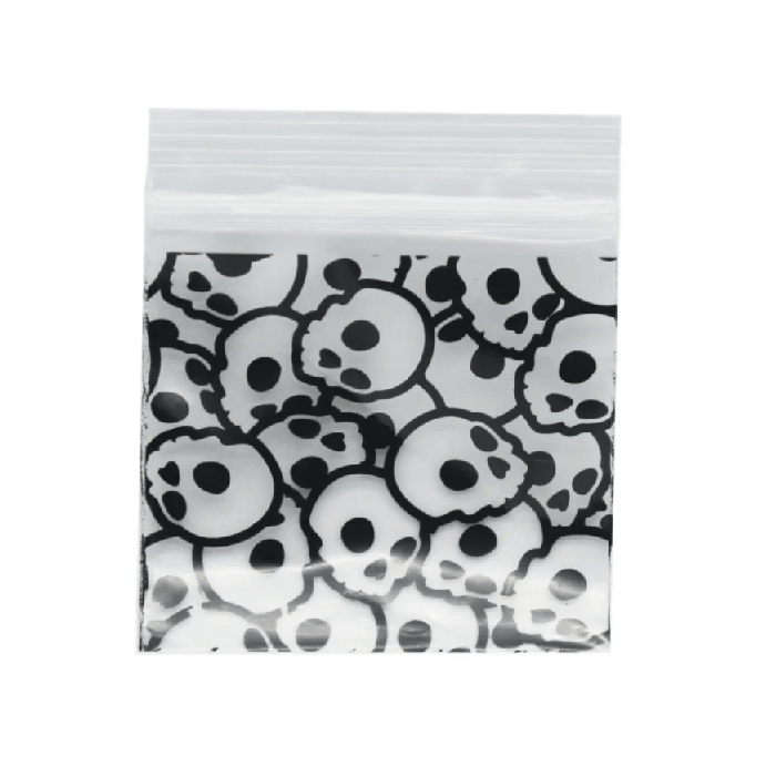 2020 Skull Apple Bags 100 Pack 50x50mm - Oz Sweet Puff
