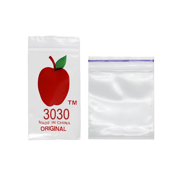 3030 Apple Bags 100 Pack 76x76mm