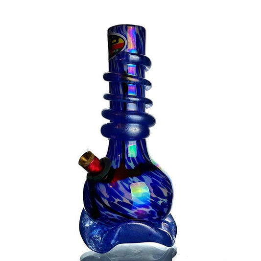 3G Blue Swirl Glass Bong 21cm - Bong Empire