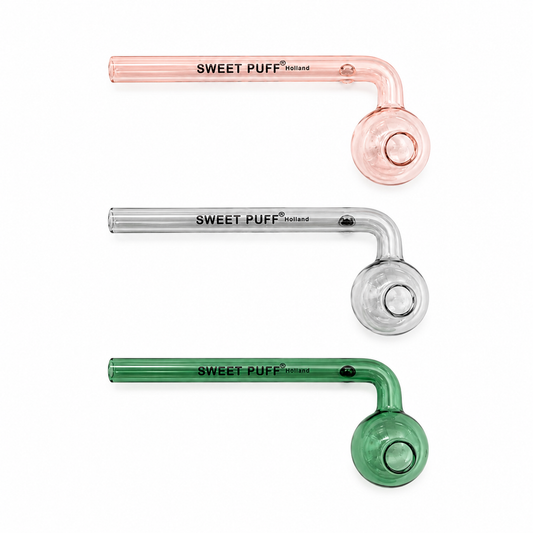 Solid Colour Sweet Puff Glass Pipe 12cm