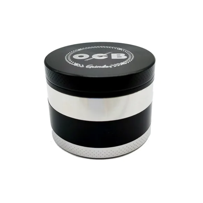 50mm Black And Silver 4 Piece Grinder OCB