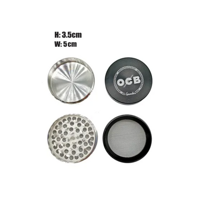 50mm Black And Silver 4 Piece Grinder OCB