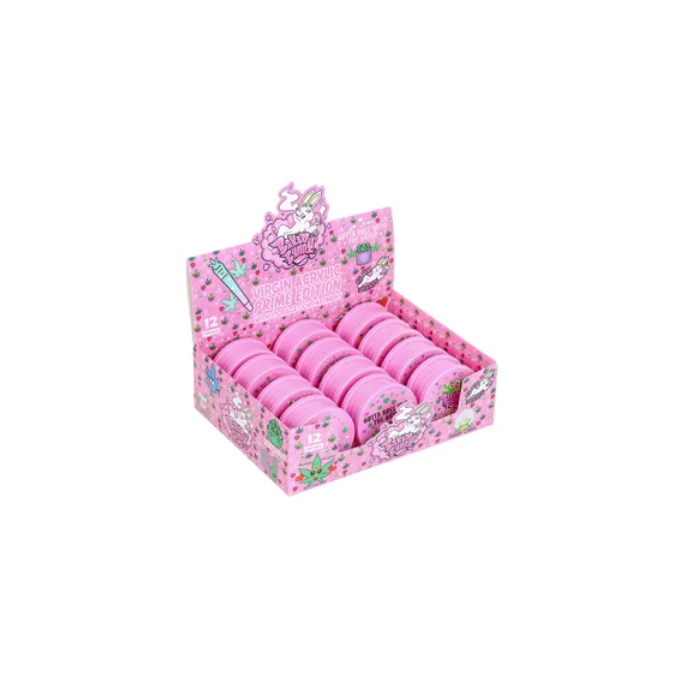 63mm Pink 3 Piece Plastic Grinder