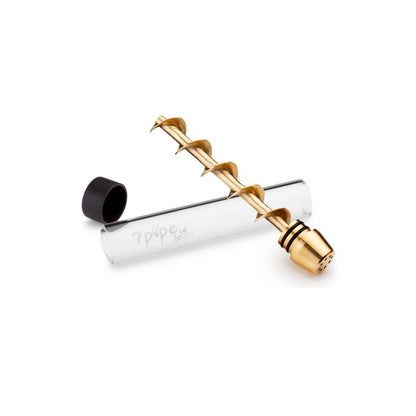 7Pipe Twist Gold Glass Blunt - Bong Empire