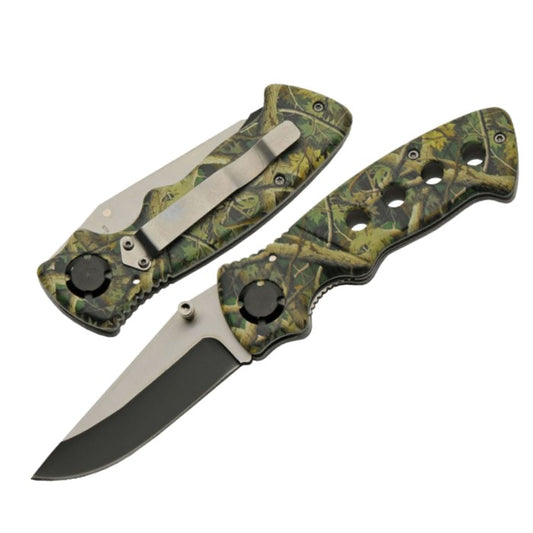 Rite Edge Camo Aluminum Handle Folding Knife 11cm