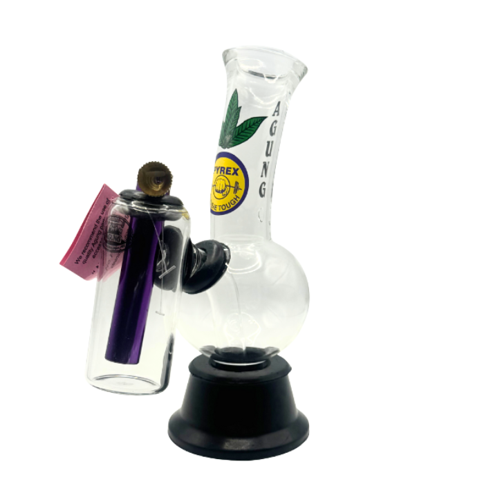 Agung Double Chamber Glass Bong 20cm