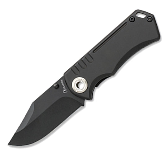 Albainox Black Aluminum Handle Folding Knife 8cm