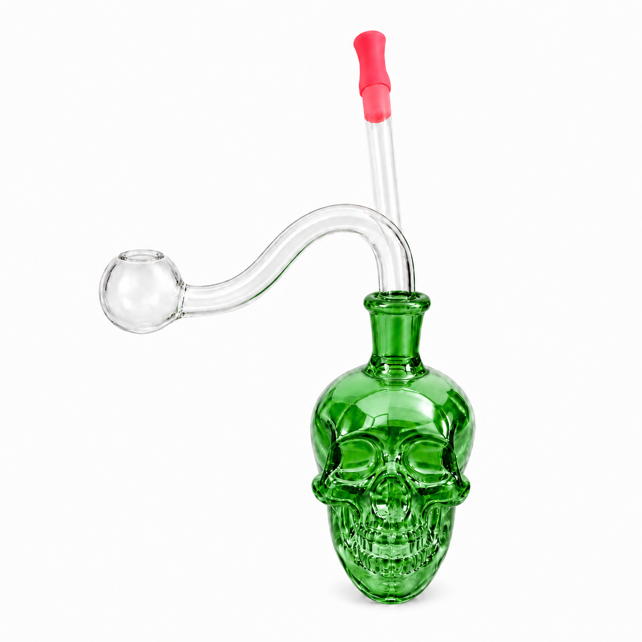 Mini Coloured Skull Glass Water Pipe 8cm