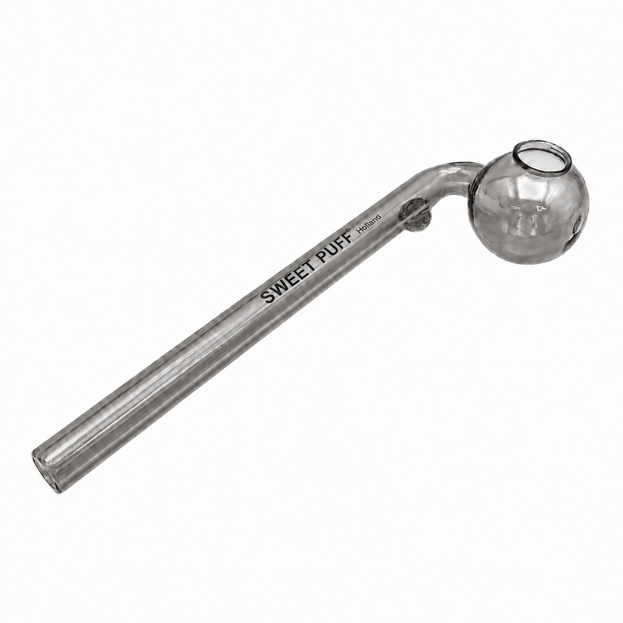 Full Colour Sweet Puff Glass Pipe 16cm Grey