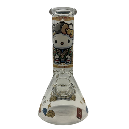 Hello Kitty Gold Chains Beaker Glass Bong 25cm