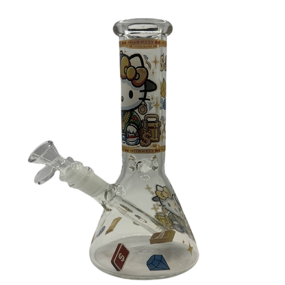 Hello Kitty Gold Chains Beaker Glass Bong 25cm