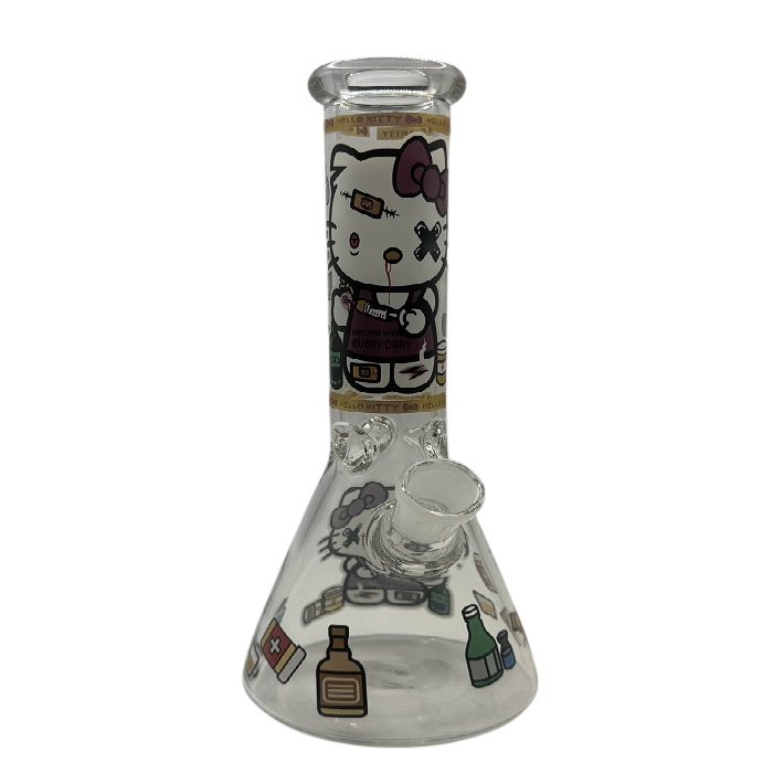 Hello Kitty Purple Chaos Beaker Glass Bong 25cm
