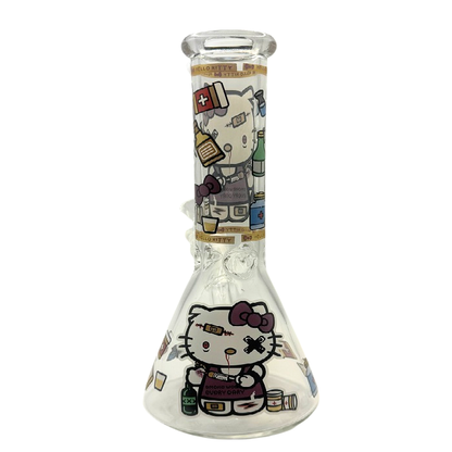 Hello Kitty Purple Chaos Beaker Glass Bong 25cm